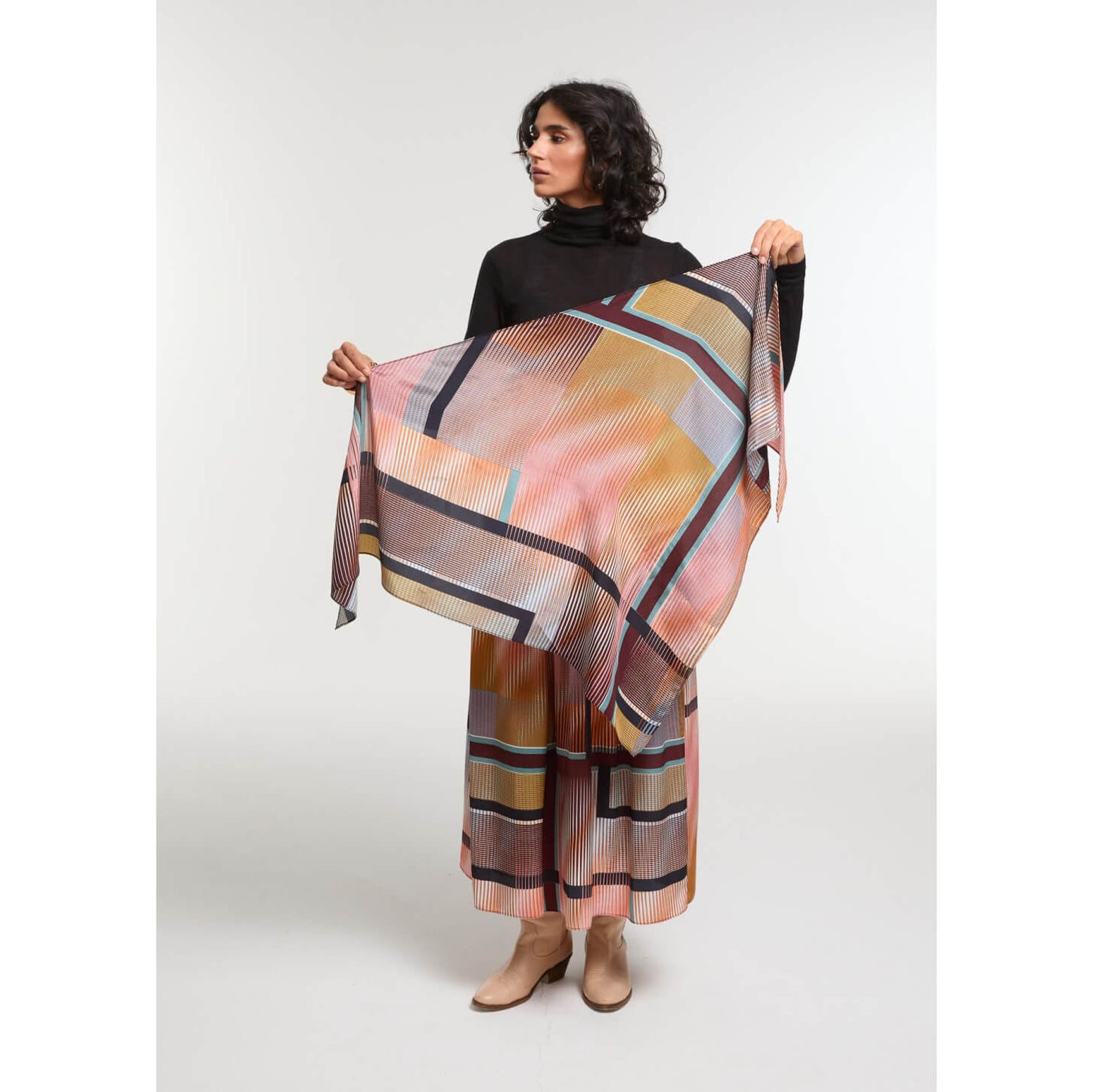 Foulard en soie "Prisme" - Nuit