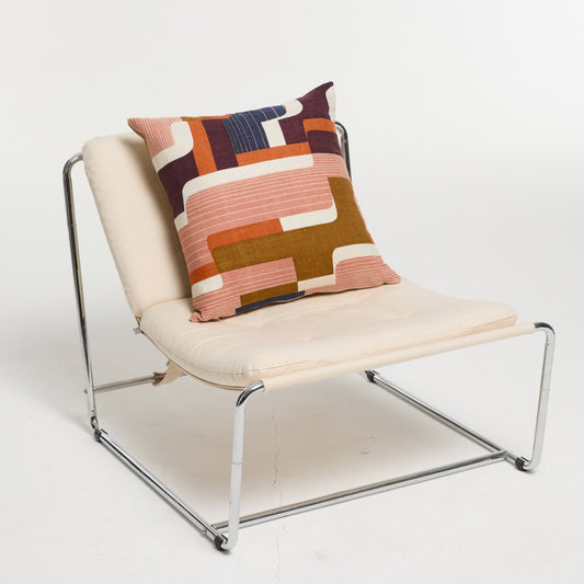 Housse de coussin en soie "Petra" - Blush