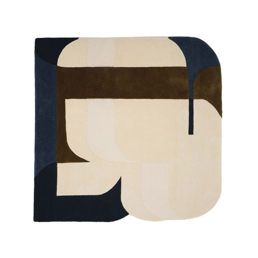 Tapis "Calice" laine 180x180 - Naturel