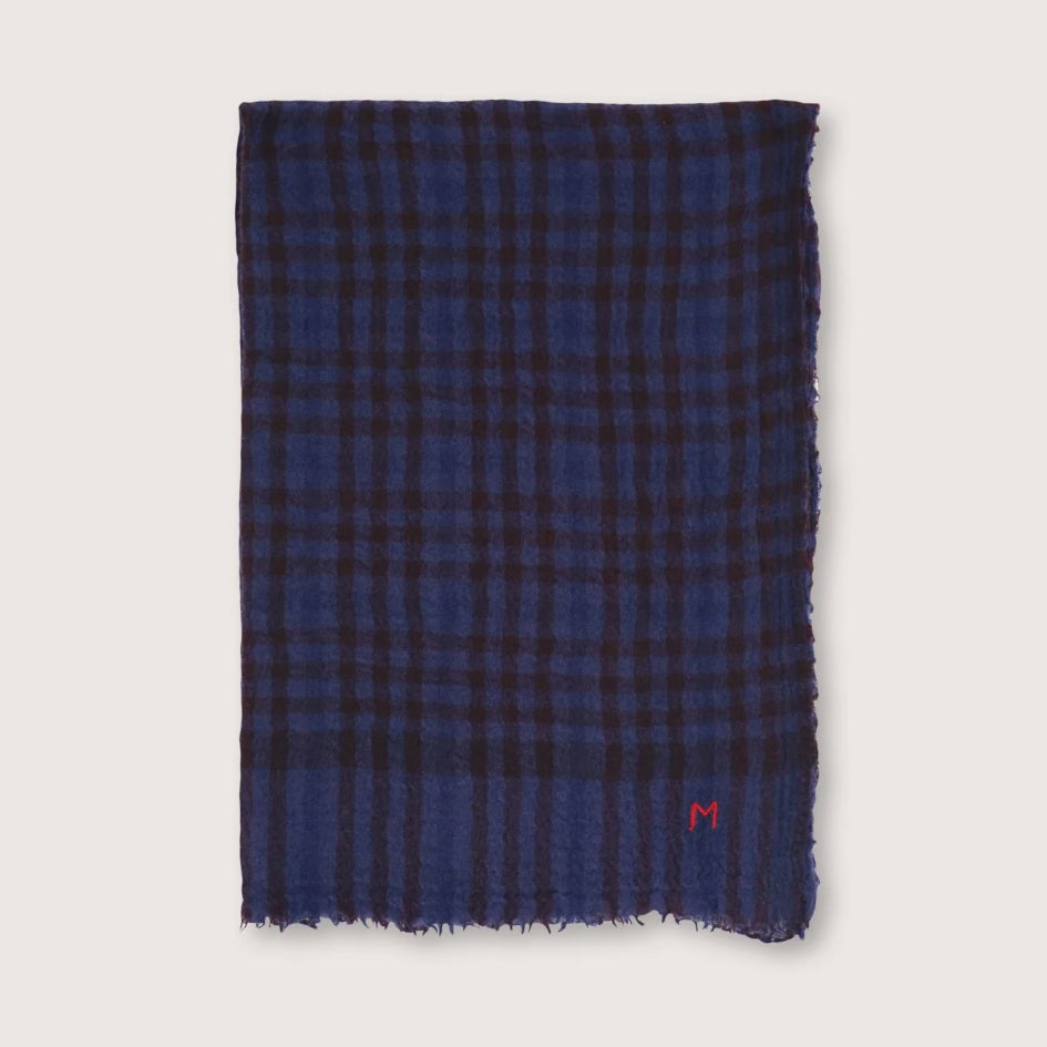 Foulard Vichy N°754 - Navy blue