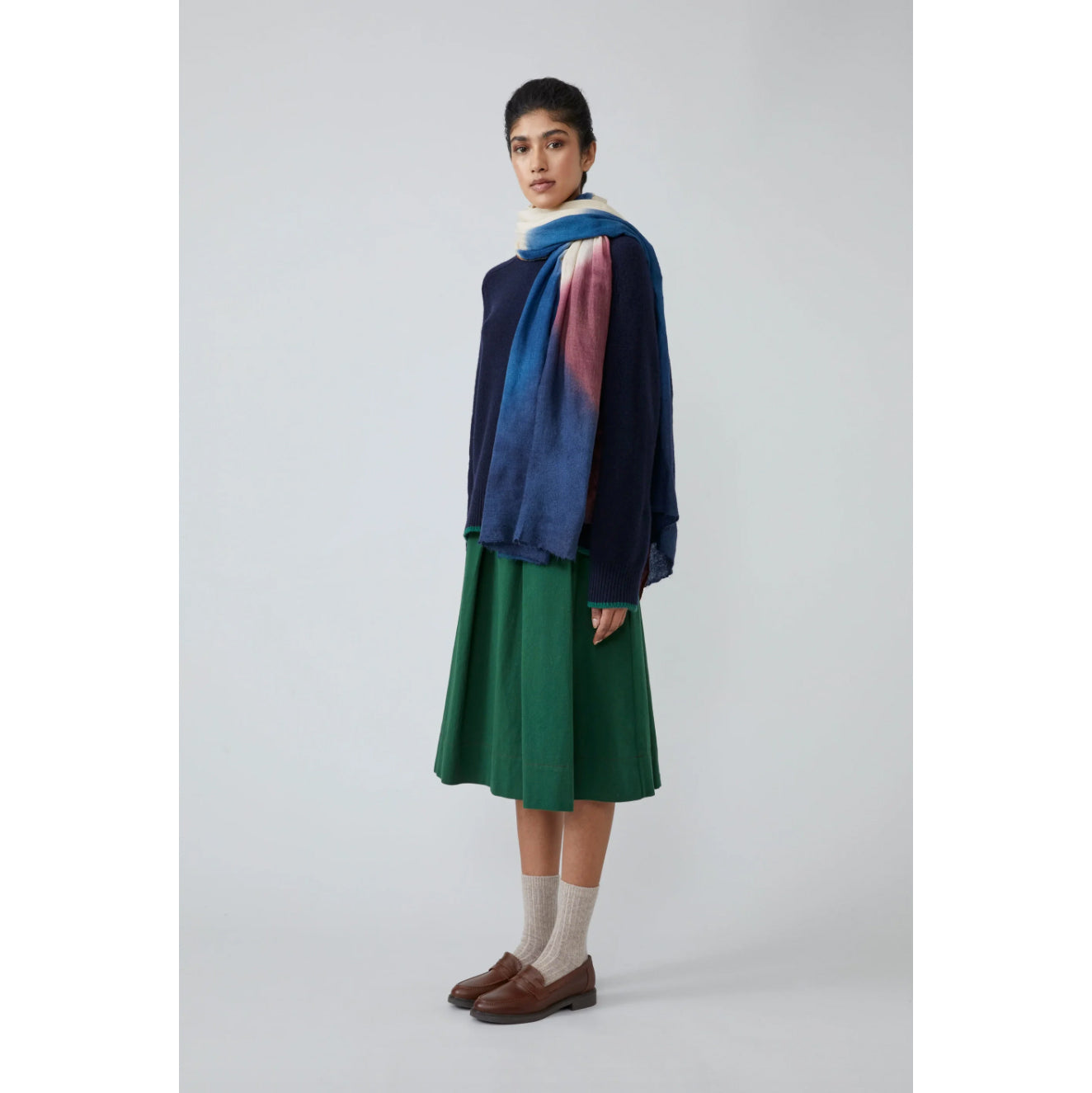 Foulard laine & soie "Flag" N°805 - Fig