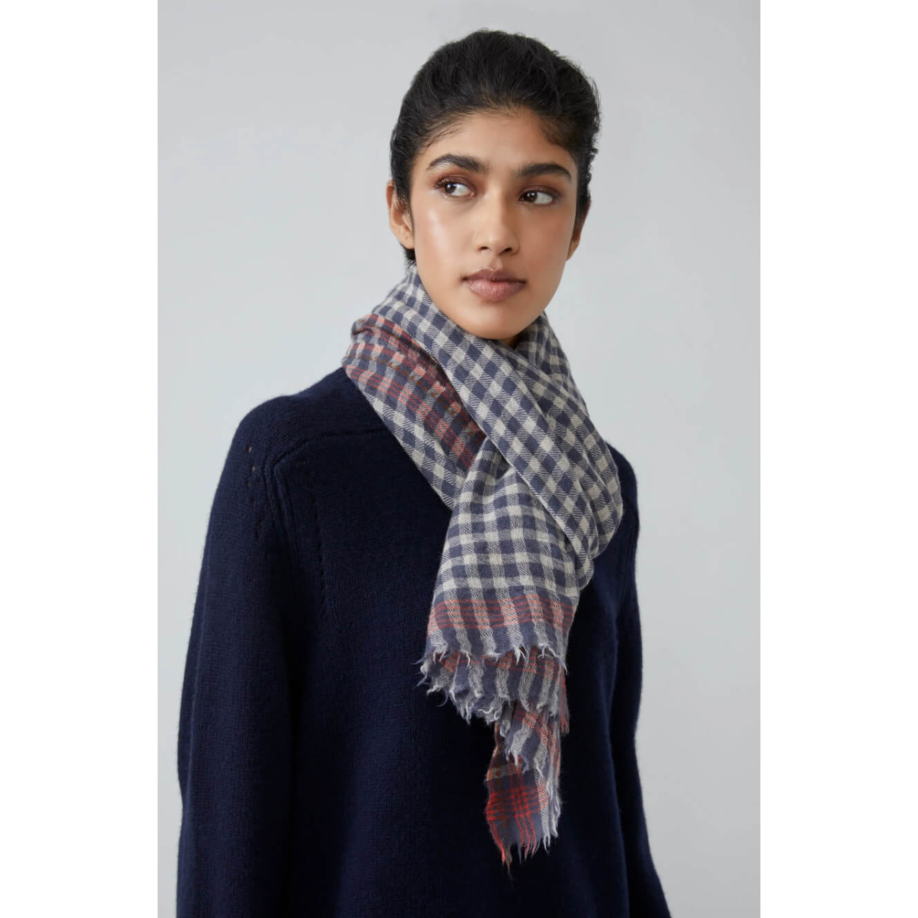 Foulard Vichy N°693 - Slate grey