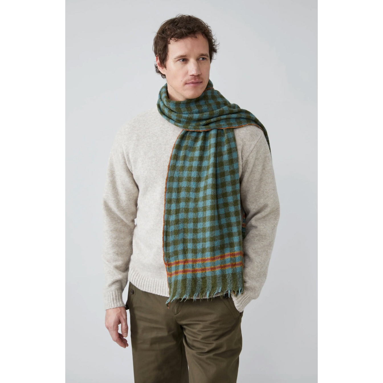 Echarpe laine & soie "Paolo" N°703 - Hunter Green