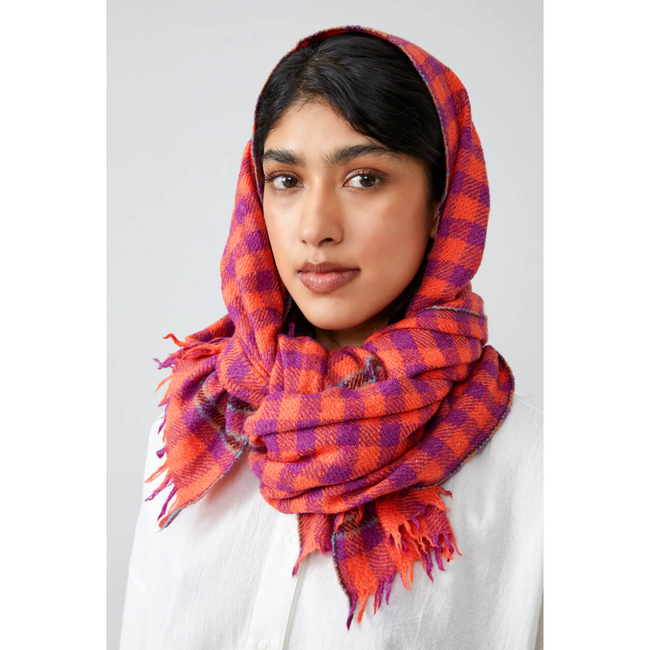 Echarpe laine & soie "Paolo" N°703 - Poppy red