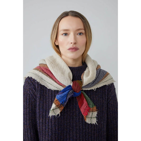 Grand foulard "Maddy" N°687 laine & cachemire - British Green