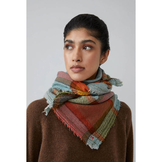 Grand foulard "Maddy" N°687 laine & cachemire - Spice