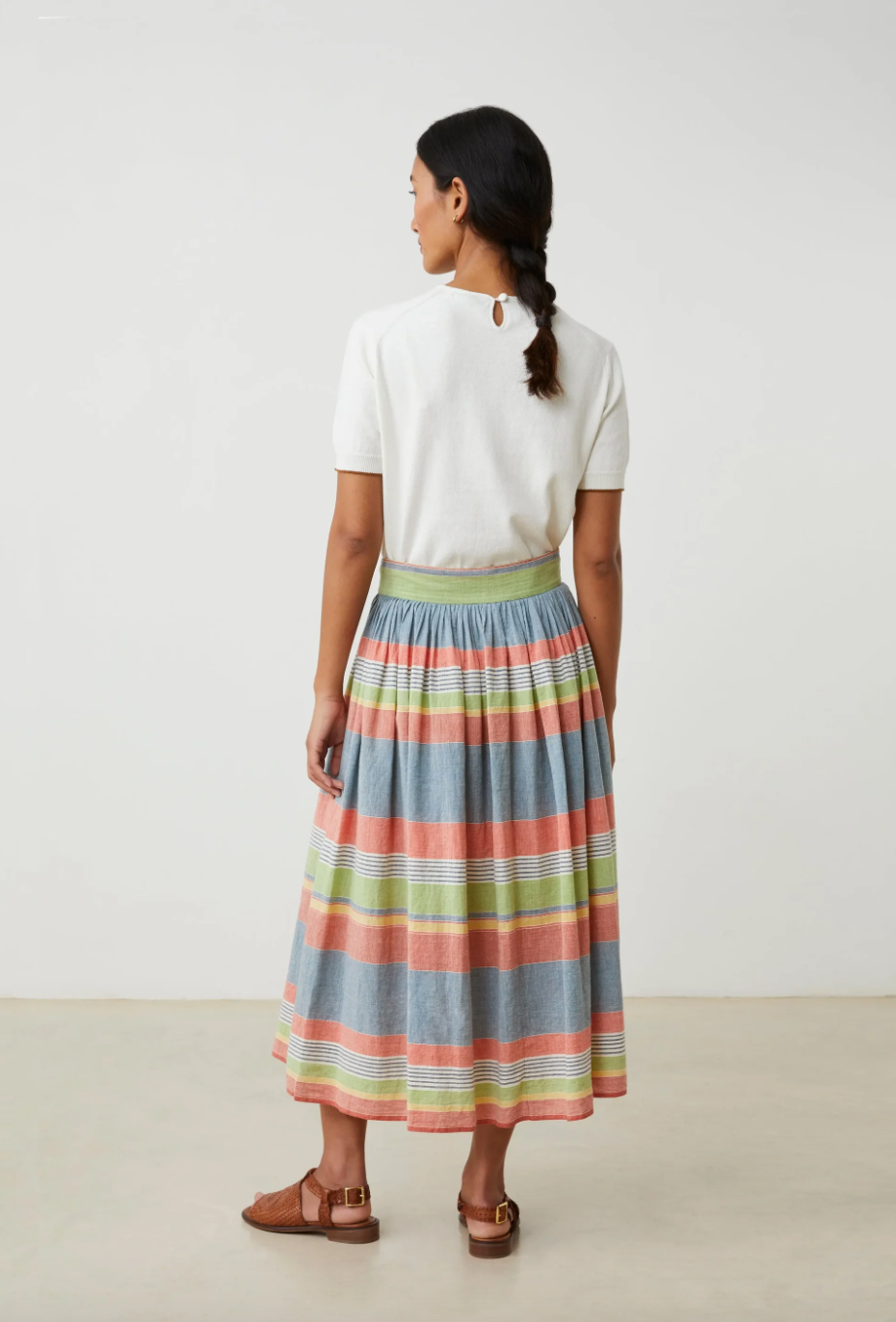 Jupe "Mona" Sand stripes