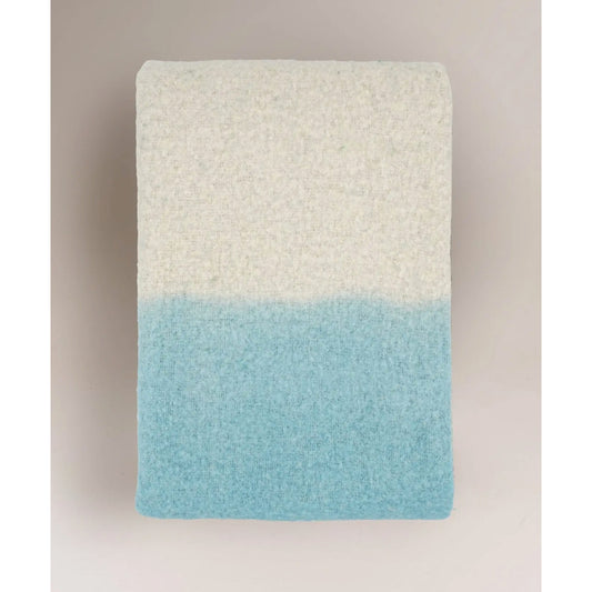 Plaid "83" laine Dip dye - Olive/ciel