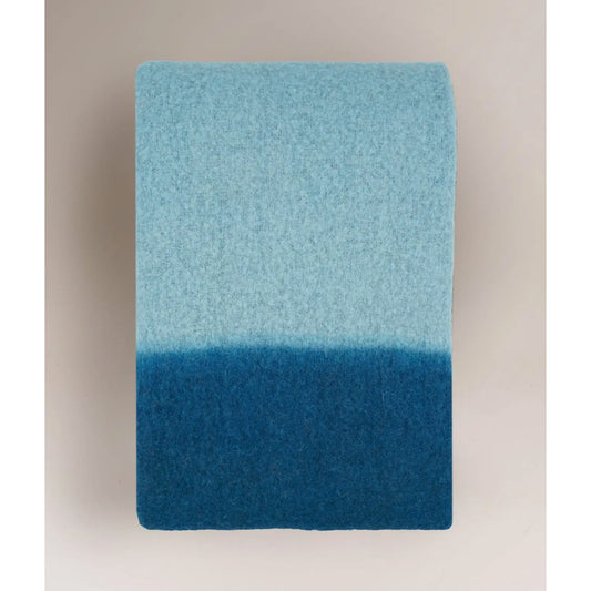 Plaid "83" laine Dip dye - Mocha/bleu