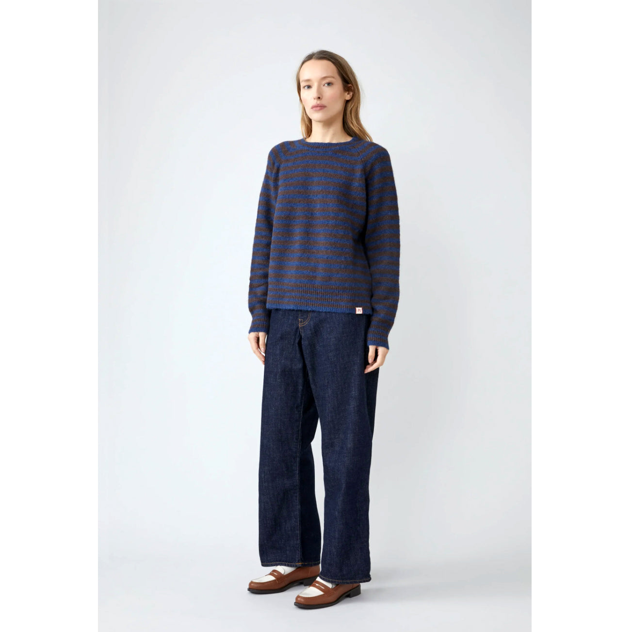 Pull "Helena" - rayures Indigo