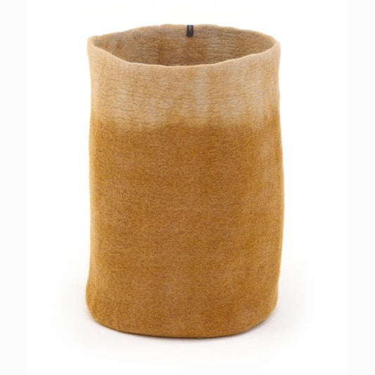 Calebasse haute en feutre - Or/sable