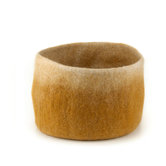 Calebasse en feutre M - Or/sable