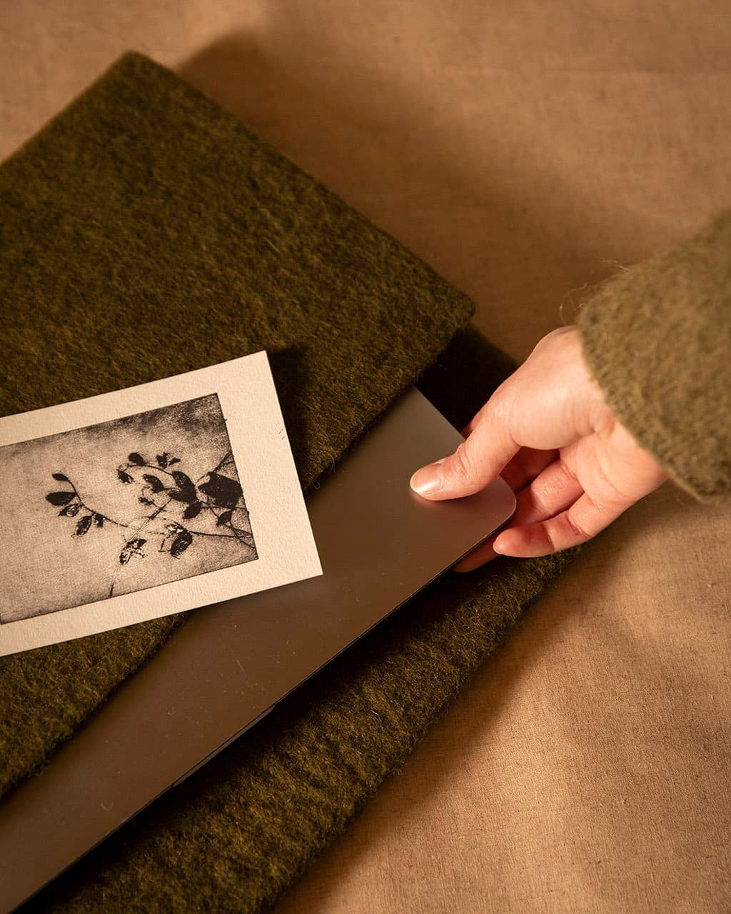 Pochette ordinateur feutre - Mousse
