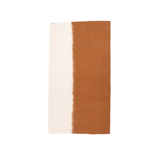 Tapis "Brush" laine 70x140 - Caramel/naturel