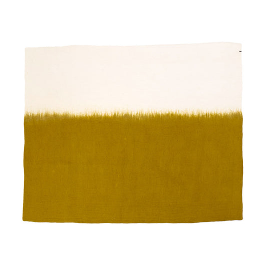 Tapis "Brush large" laine 160x200 - Pistache/Naturel
