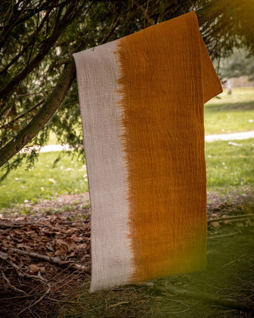 Tapis "Brush" laine 70x140 - Or/sable