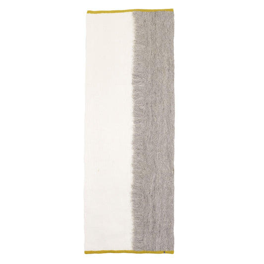 Tapis "Kasko Long" laine 75x210 - Pierre/naturel