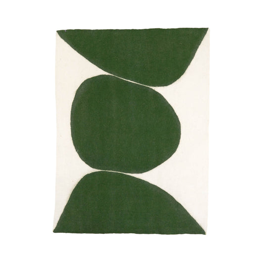 Tapis "Nadi" laine 120x160 - Olive/naturel