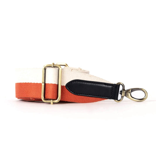 Bandoulière bicolore cuivre & cuir - Noir