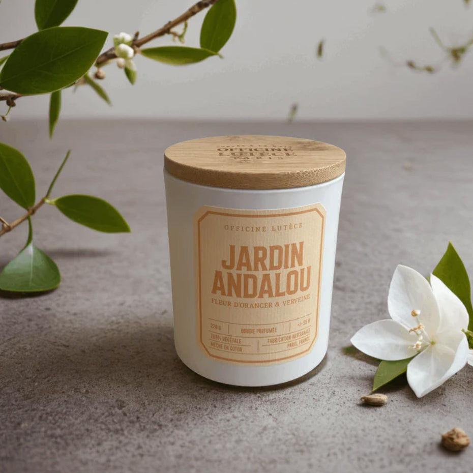 Bougie "Jardin Andalou" - Fleur d'Oranger & Verveine