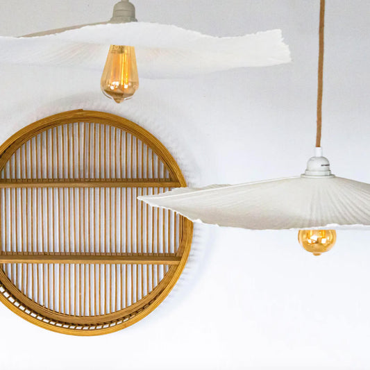 Abat-jour "Louise" papier mâché - L