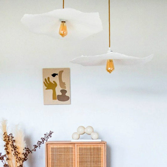 Abat-jour "Louise" papier mâché - S