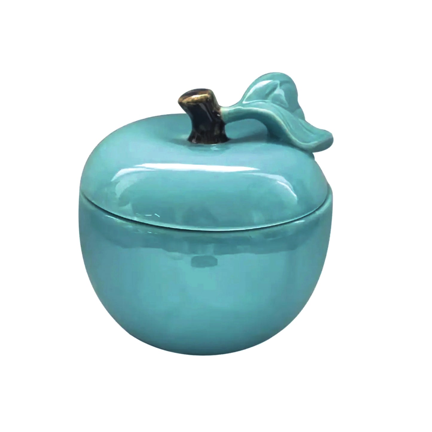 Boîte céramique "Apple" - Turquoise