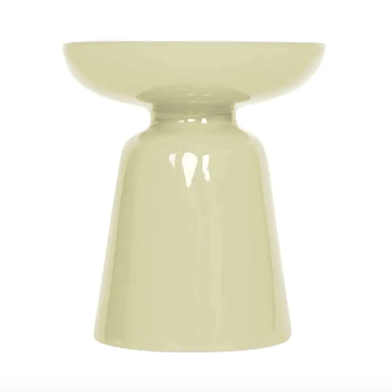 Table d'appoint métal laqué "Bibi" - Crème