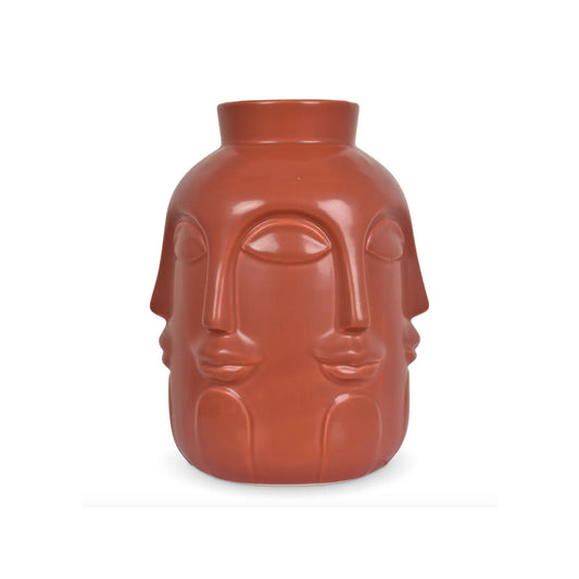 Vase "Face" céramique - Terracotta