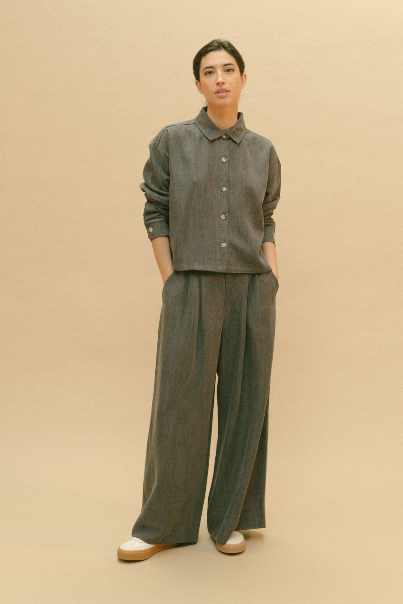Chemise denim Tencel - Anthracite