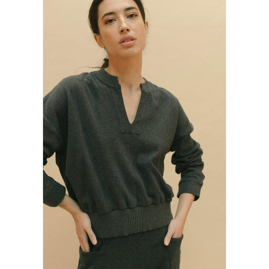 Sweat-shirt "Chevron" - Anthracite