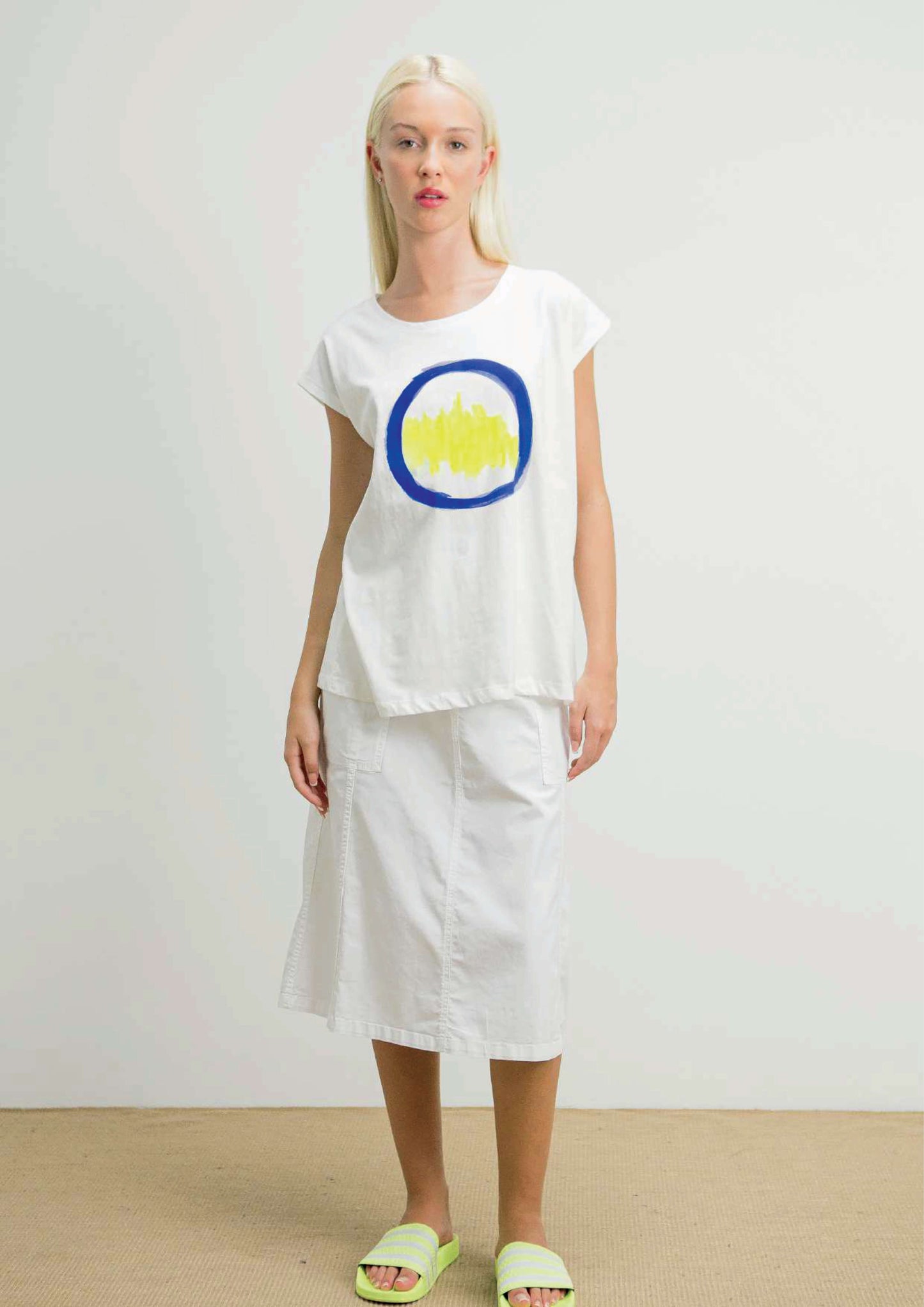Tee-shirt "Fluo Circle" - Blanc