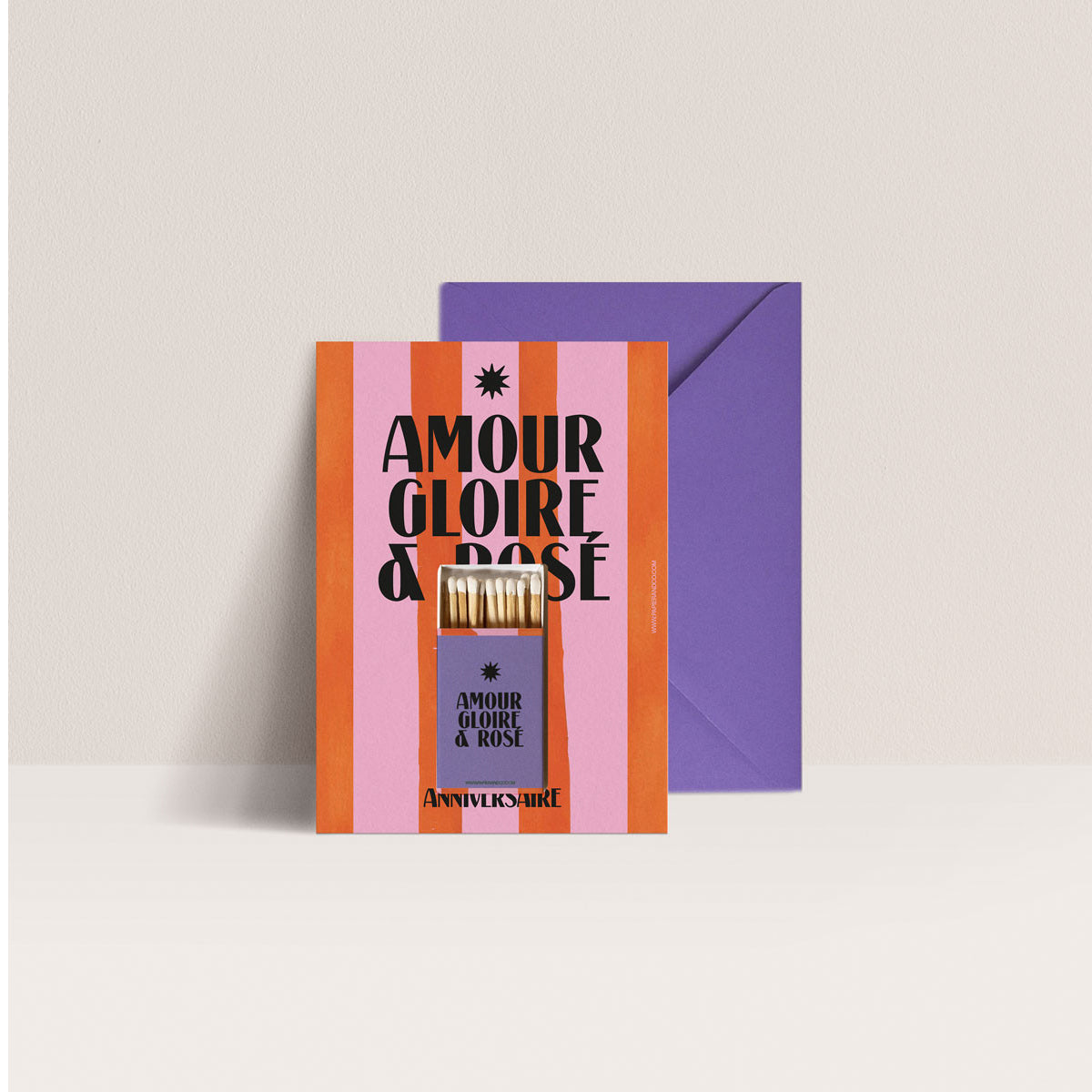 Carte "Amour, Gloire et Rosé"