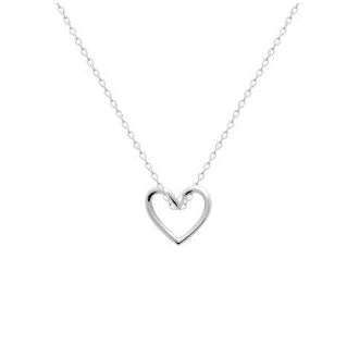 Pendentif "Coeur"  Argent rhodié