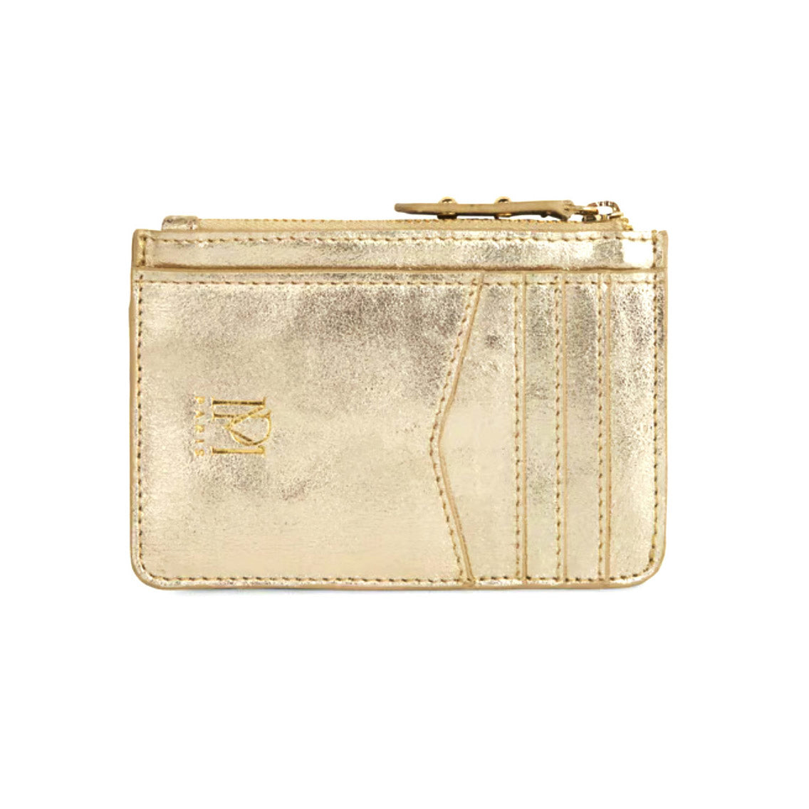 Portefeuille "Elmo" cuir foil Or