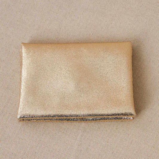 Portefeuille "Emile Double" cuir foil - Or