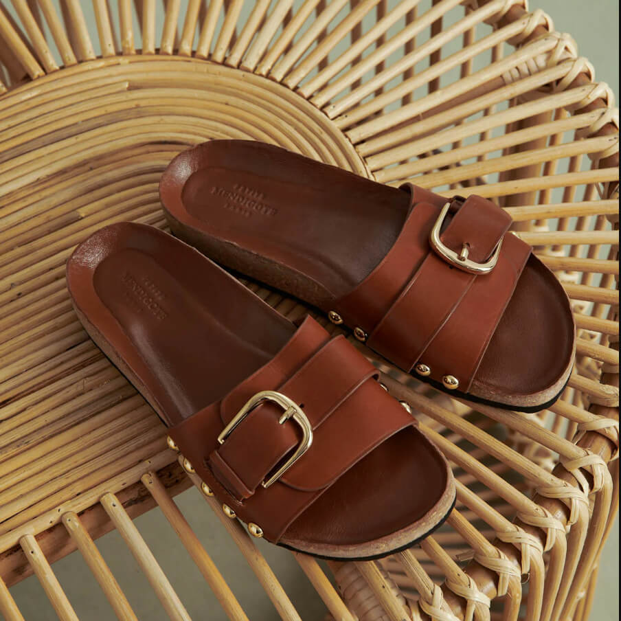 Sandales "Cael" cuir - Camel