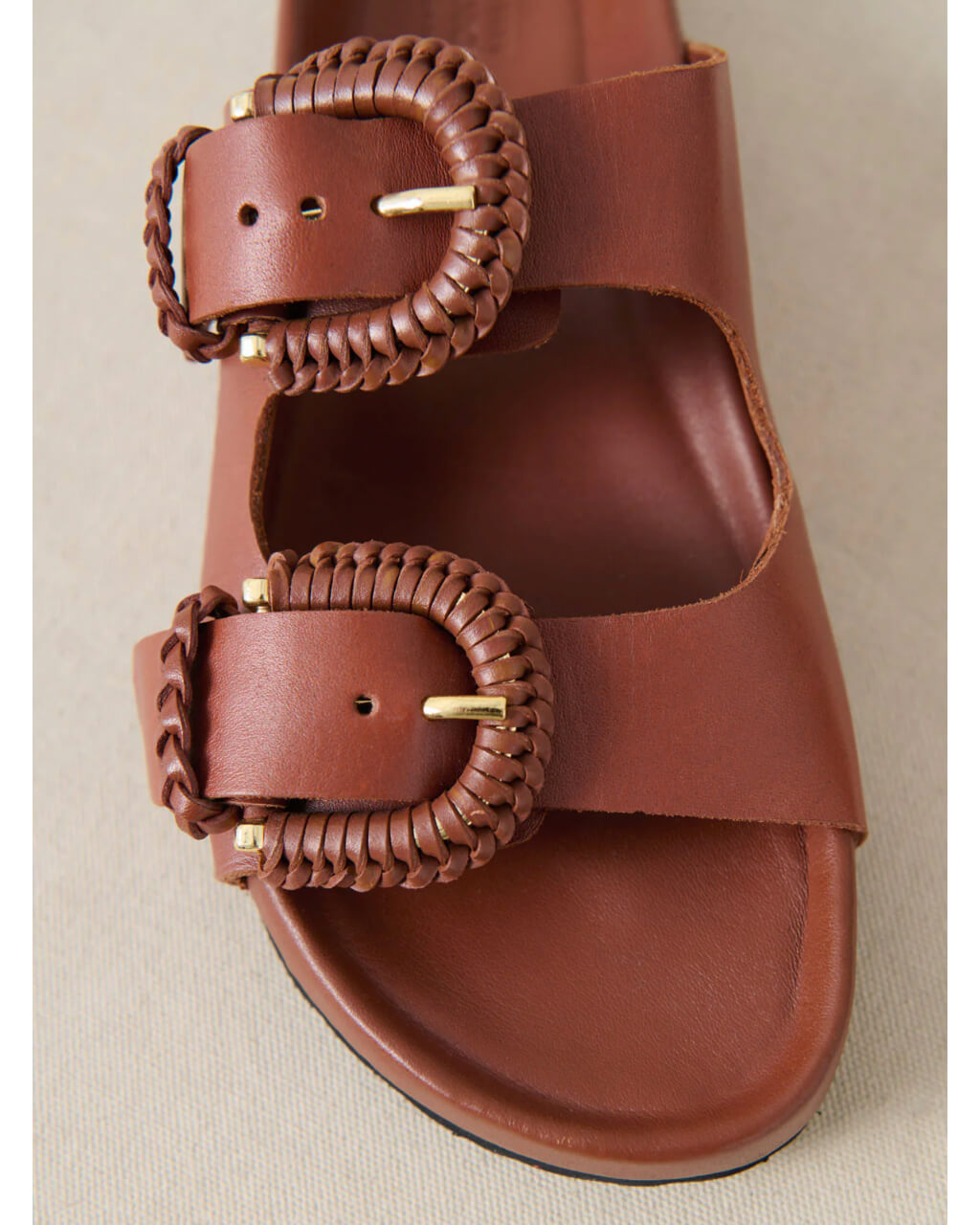 Sandales "Cora" cuir - Cognac