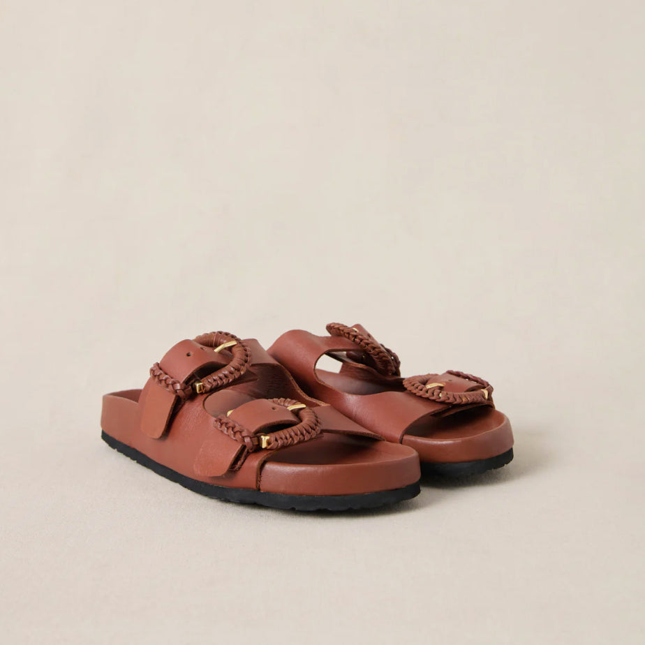 Sandales "Cora" cuir - Cognac