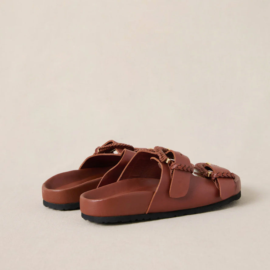 Sandales "Cora" cuir - Cognac