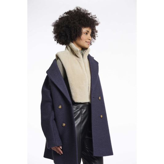 Bib fourrure réversible "Nura" - Sable