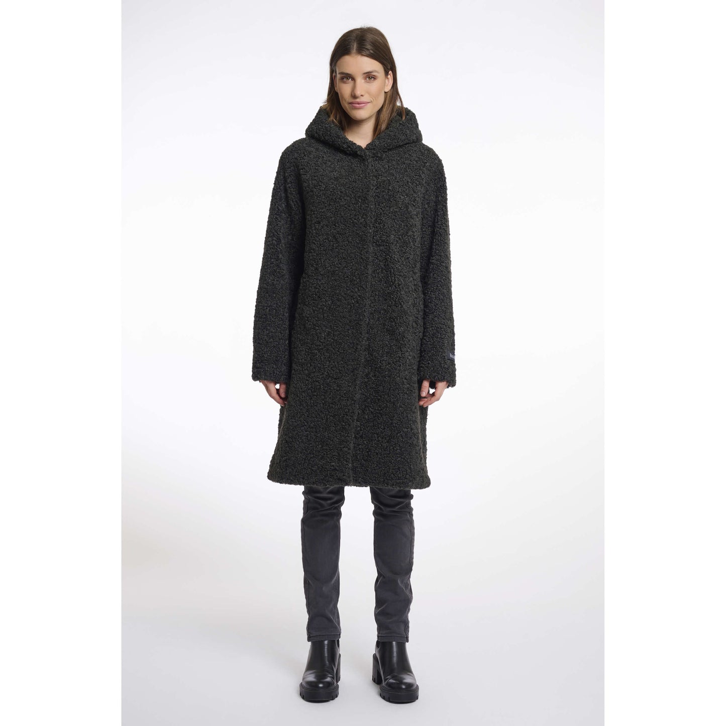 Manteau teddy "Leonie" - Deep iron