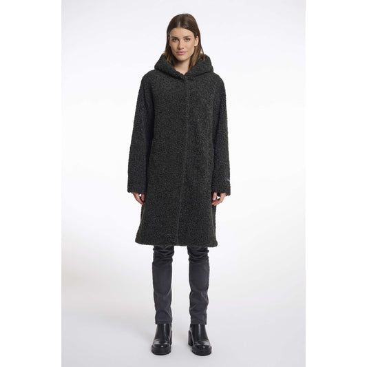 Manteau teddy à capuche "Leonie" - Deep iron