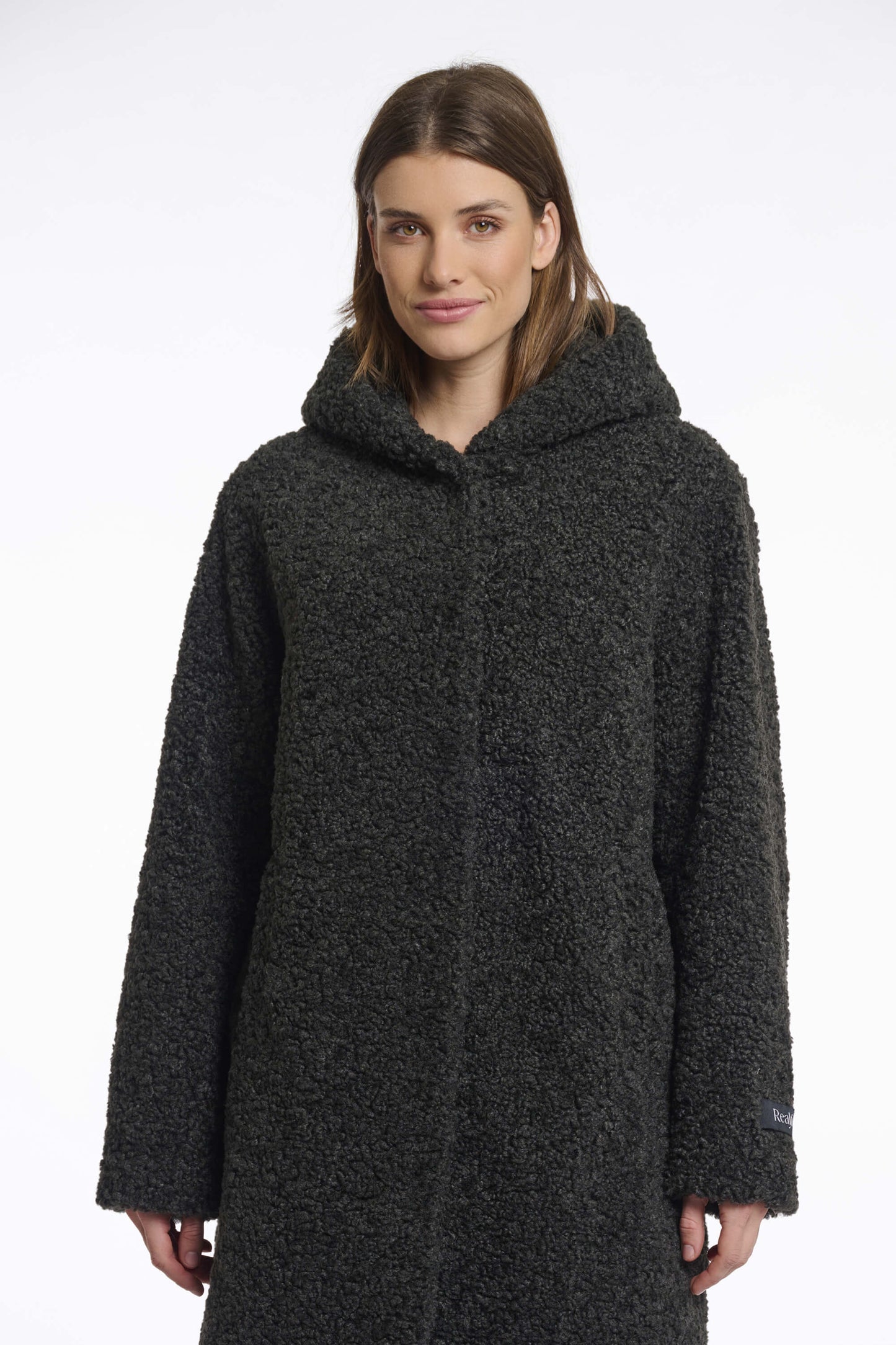 Manteau teddy "Leonie" - Deep iron