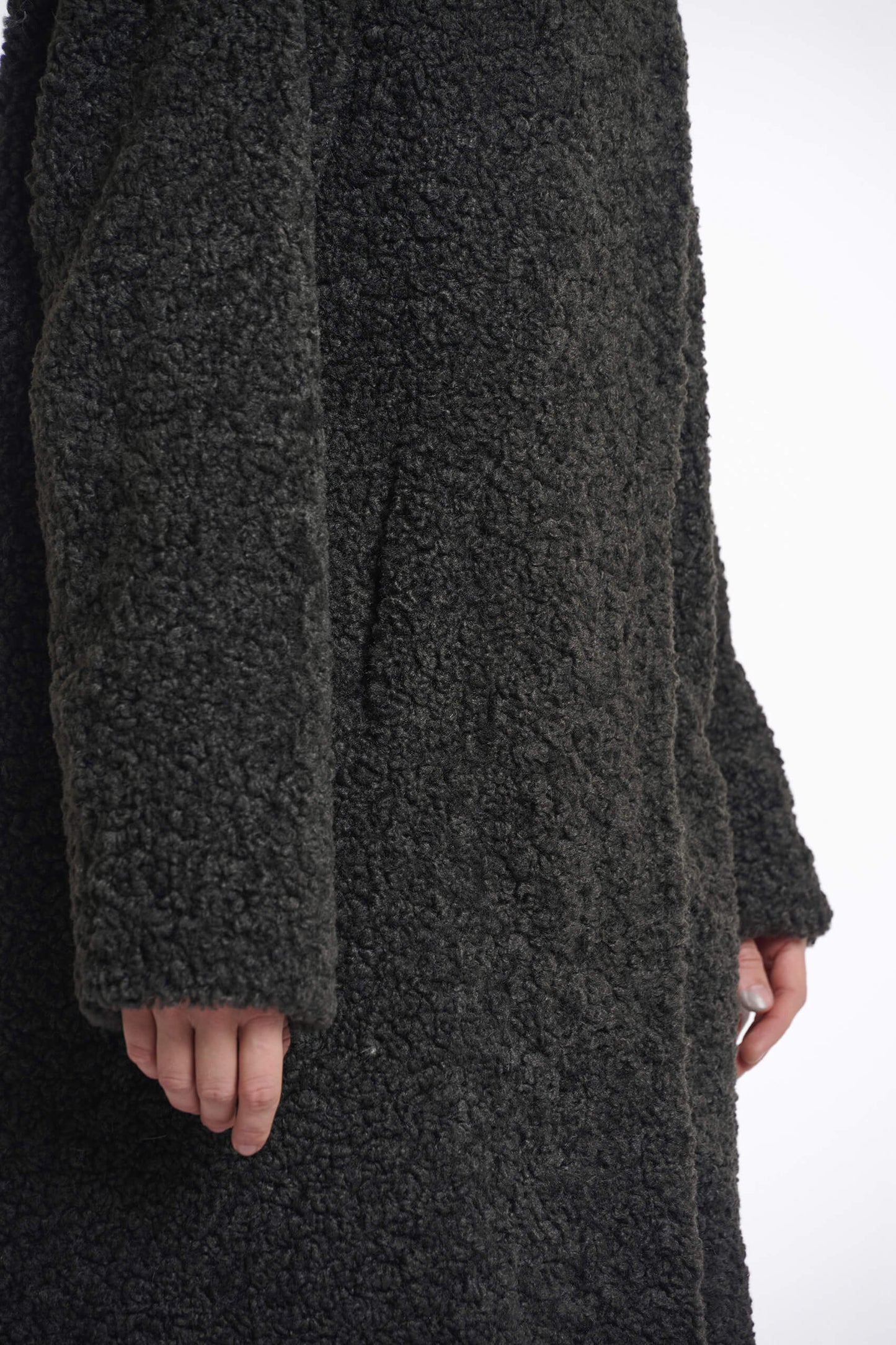 Manteau teddy "Leonie" - Deep iron