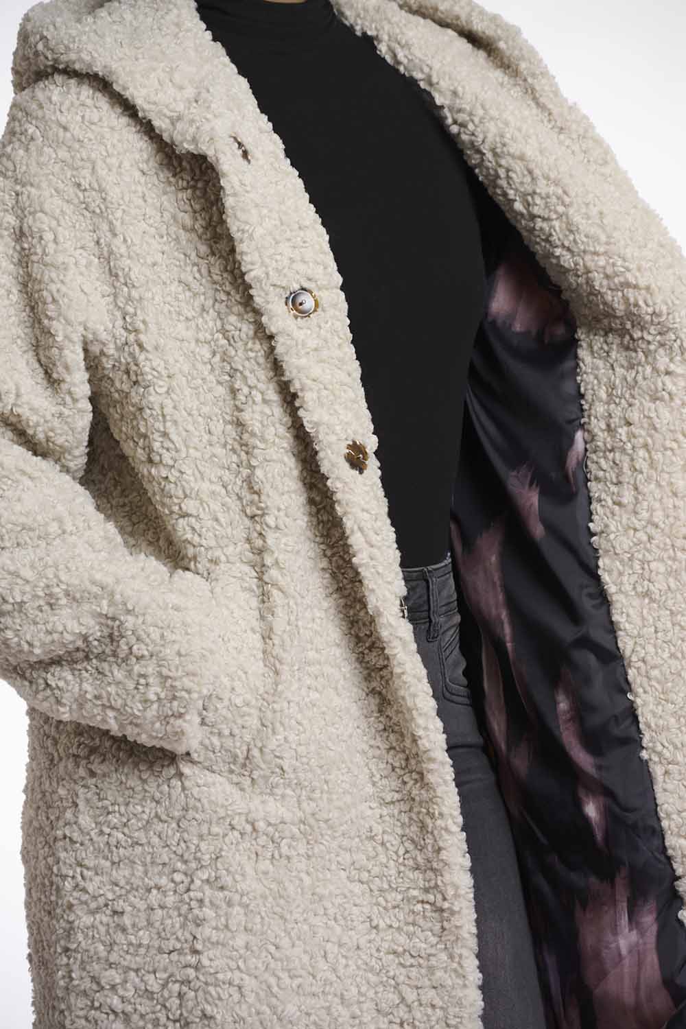 Manteau teddy "Leonie" - Birch