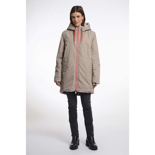 Parka réversible fourrure "Javin" - Sable/léopard