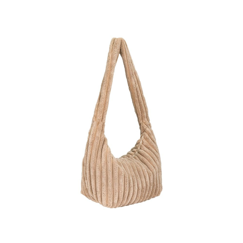 Cabas-banane "Vintage" velours - Beige