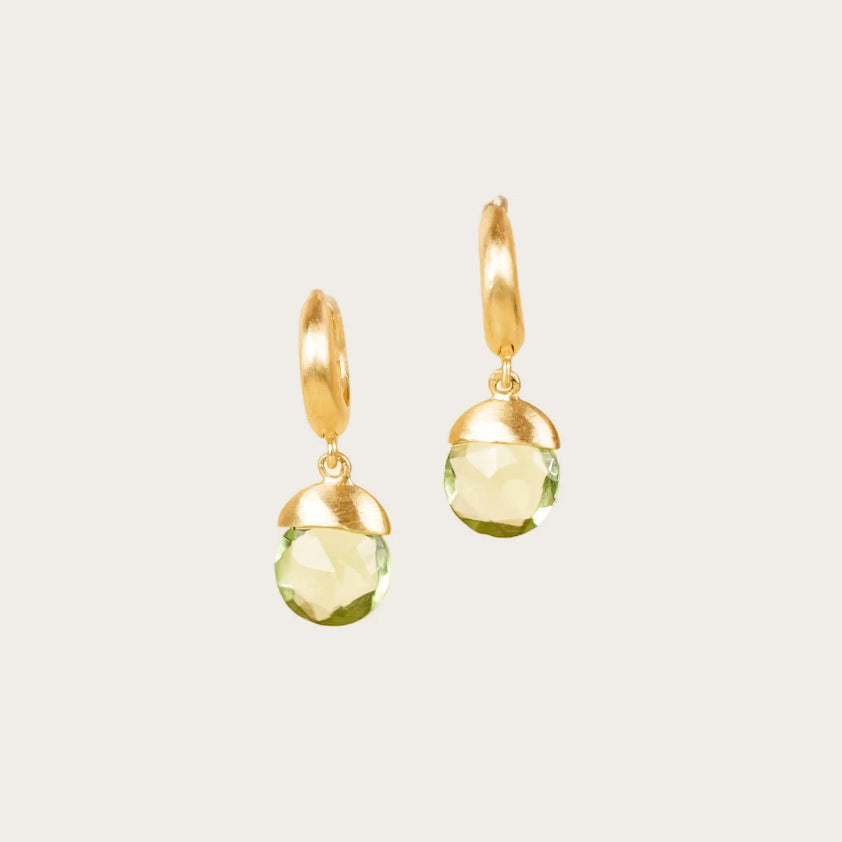 Boucles d'oreilles "Tirua" - Tourmalines vertes