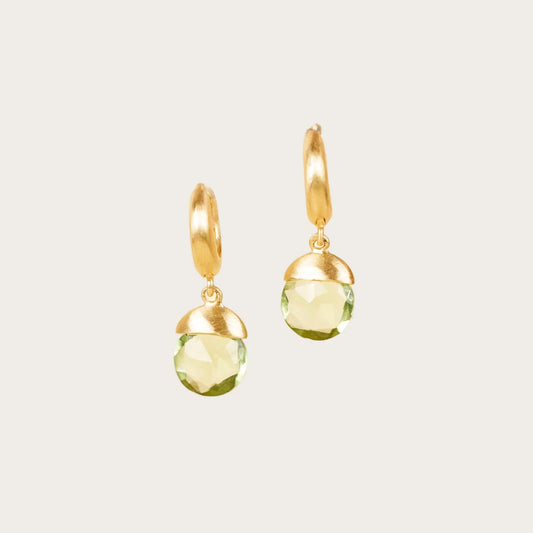 Boucles d'oreilles "Tirua" - Tourmalines vertes